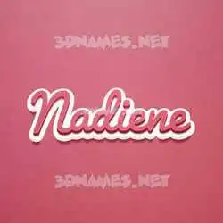 nadiene in Red Scribble style - 3D name wallpaper