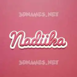 nadiika in Red Scribble style - 3D name wallpaper