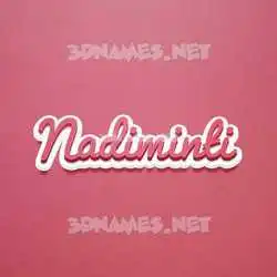 nadiminti in Red Scribble style - 3D name wallpaper