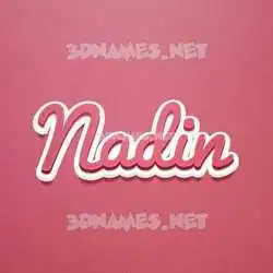 nadin in Red Scribble style - 3D name wallpaper
