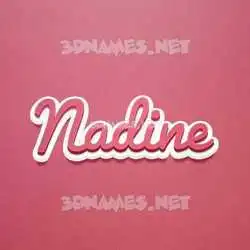 nadine in Red Scribble style - 3D name wallpaper