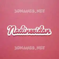 nadinezidan in Red Scribble style - 3D name wallpaper