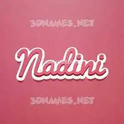 nadini in Red Scribble style - 3D name wallpaper