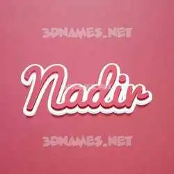 nadir in Red Scribble style - 3D name wallpaper