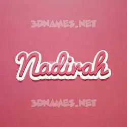 nadirah in Red Scribble style - 3D name wallpaper
