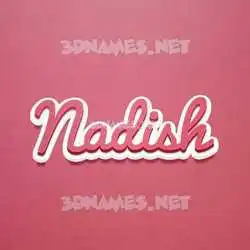 nadish in Red Scribble style - 3D name wallpaper