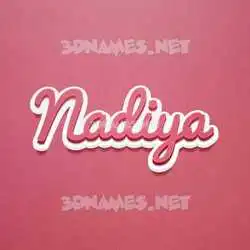 nadiya in Red Scribble style - 3D name wallpaper
