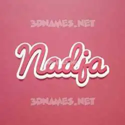 nadja in Red Scribble style - 3D name wallpaper