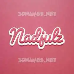 nadjulz in Red Scribble style - 3D name wallpaper