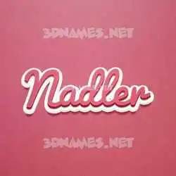 nadler in Red Scribble style - 3D name wallpaper