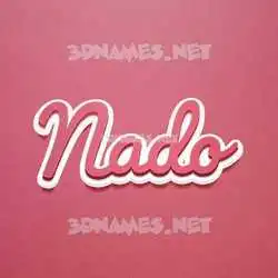 nado in Red Scribble style - 3D name wallpaper
