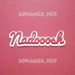 nadooosh in Red Scribble style - 3D name wallpaper