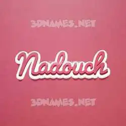 nadouch in Red Scribble style - 3D name wallpaper