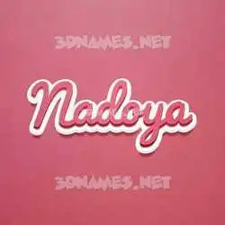 nadoya in Red Scribble style - 3D name wallpaper