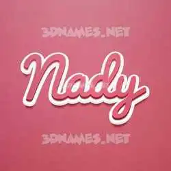 nady in Red Scribble style - 3D name wallpaper