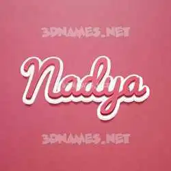 nadya in Red Scribble style - 3D name wallpaper