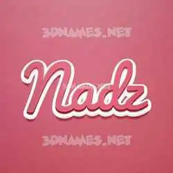 nadz in Red Scribble style - 3D name wallpaper