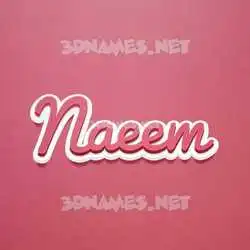 naeem in Red Scribble style - 3D name wallpaper