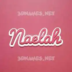naelah in Red Scribble style - 3D name wallpaper