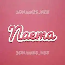 naema in Red Scribble style - 3D name wallpaper