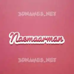 naemaarman in Red Scribble style - 3D name wallpaper