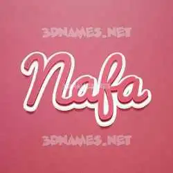 nafa in Red Scribble style - 3D name wallpaper