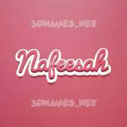nafeesah in Red Scribble style - 3D name wallpaper