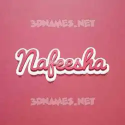 nafeesha in Red Scribble style - 3D name wallpaper