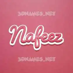 nafeez in Red Scribble style - 3D name wallpaper