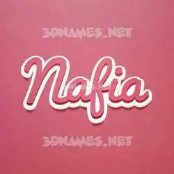 nafia in Red Scribble style - 3D name wallpaper