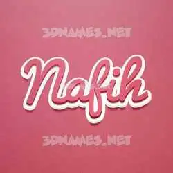 nafih in Red Scribble style - 3D name wallpaper