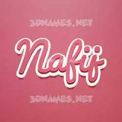 nafij in Red Scribble style - 3D name wallpaper