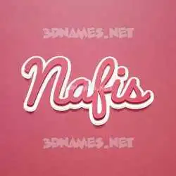 nafis in Red Scribble style - 3D name wallpaper
