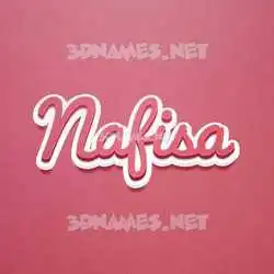 nafisa in Red Scribble style - 3D name wallpaper