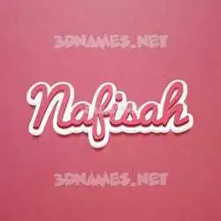 nafisah in Red Scribble style - 3D name wallpaper