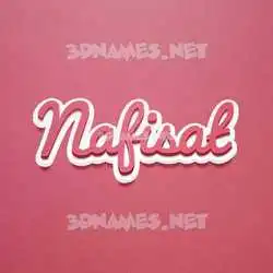 nafisat in Red Scribble style - 3D name wallpaper