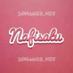 nafisatu in Red Scribble style - 3D name wallpaper