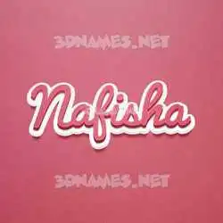 nafisha in Red Scribble style - 3D name wallpaper