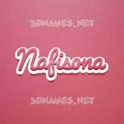 nafisona in Red Scribble style - 3D name wallpaper