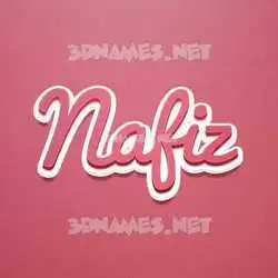 nafiz in Red Scribble style - 3D name wallpaper