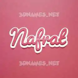 nafrat in Red Scribble style - 3D name wallpaper