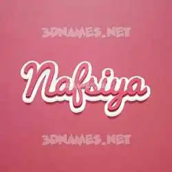 nafsiya in Red Scribble style - 3D name wallpaper