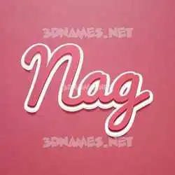 nag in Red Scribble style - 3D name wallpaper