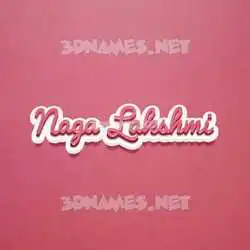 naga lakshmi in Red Scribble style - 3D name wallpaper