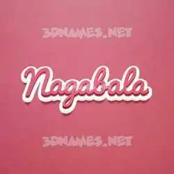 nagabala in Red Scribble style - 3D name wallpaper