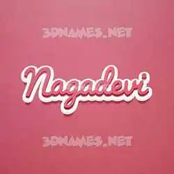 nagadevi in Red Scribble style - 3D name wallpaper
