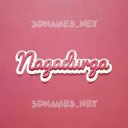 nagadurga in Red Scribble style - 3D name wallpaper
