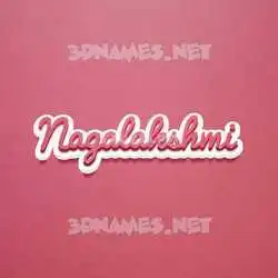 nagalakshmi in Red Scribble style - 3D name wallpaper
