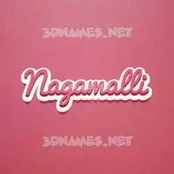 nagamalli in Red Scribble style - 3D name wallpaper