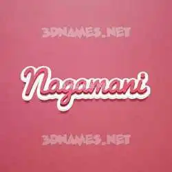 nagamani in Red Scribble style - 3D name wallpaper